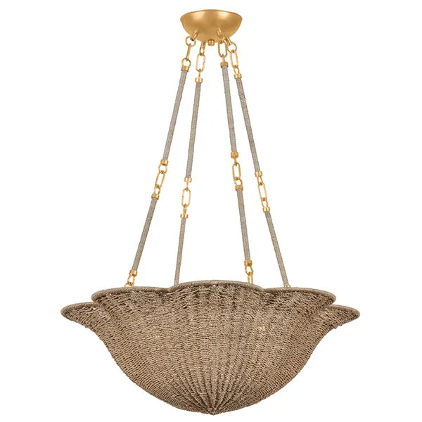 Lampadario Ardonia, foglia d'oro vintage
