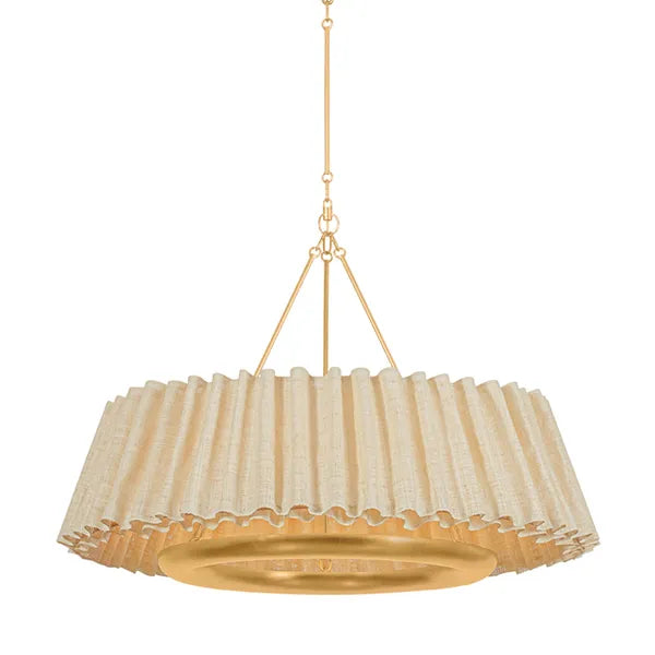 Lampadario Beechford, foglia d'oro vintage