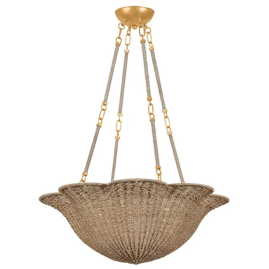 Lampadario Ardonia, foglia d'oro vintage