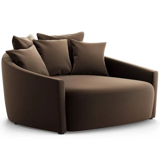Divano letto multimediale Chloe, velluto moderno color caff¨¨ di Four Hands