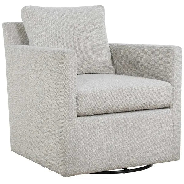 Poltrona girevole a dondolo Tisdell, color crema