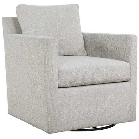Poltrona girevole a dondolo Tisdell, color crema