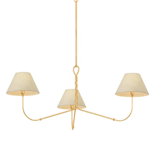 Lampadario Kekald, foglia d'oro vintage